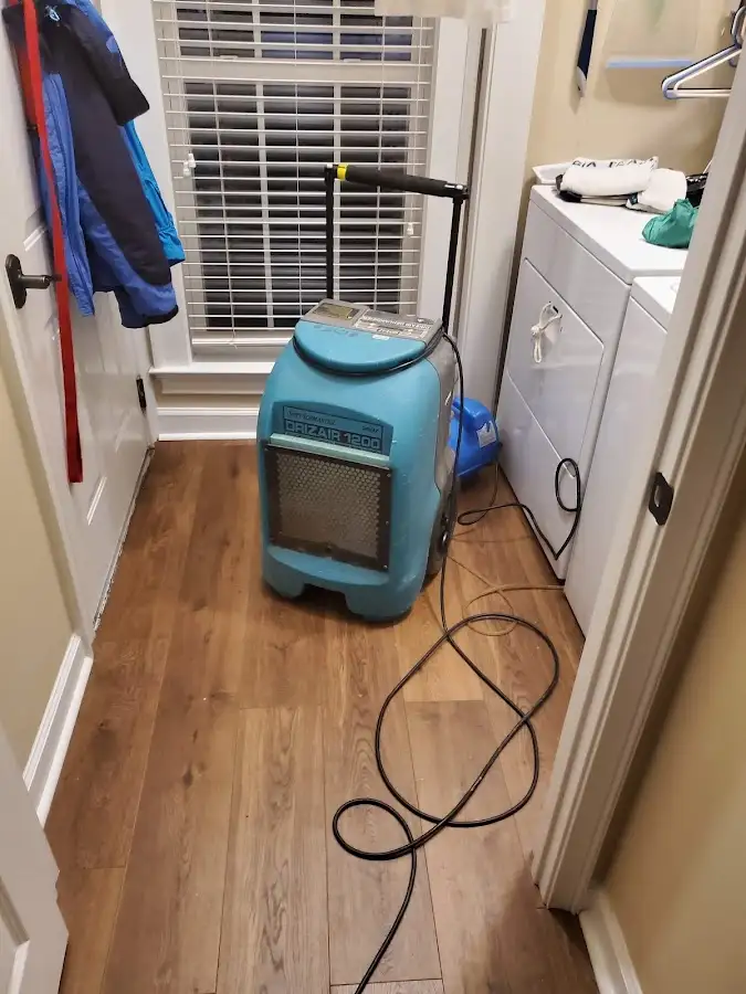 Commercial dehumidifier deployed for Flood Damage Cleanup in Merrill