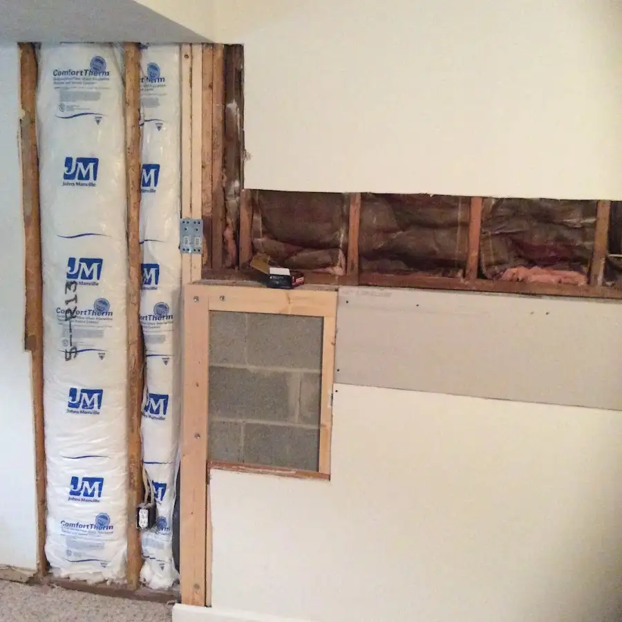 Wall insulation replacement during Contents Cleaning & Restoration in Merrill